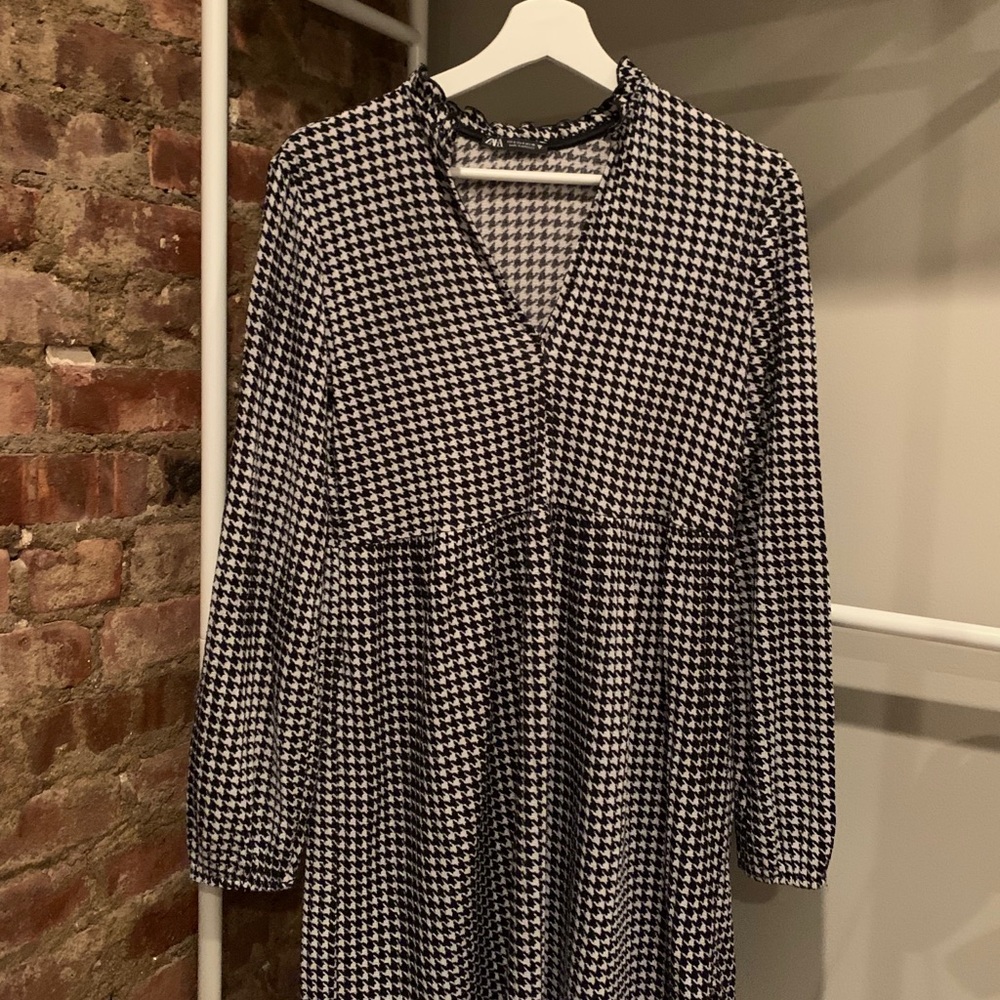 Houndstooth Zara Short Dress
